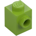 LEGO Lime Kloss 1 x 1 med Knott på En Side (87087)