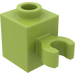 LEGO Lime Kloss 1 x 1 med Vertikal Fäste (Öppna &#039;O&#039; Clip, Ihålig knopp) (60475 / 65460)