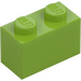 LEGO Lime Klods 1 x 2 med bundrør (3004 / 93792)