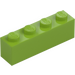 LEGO Lime Brick 1 x 4 (3010)