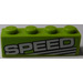 LEGO Chaux Brique 1 x 4 avec &quot;SPEED&quot; (Droite) Autocollant (3010)