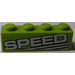 LEGO Limonka Cegła 1 x 4 z &quot;SPEED&quot; (Prawo) Naklejka (3010)