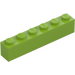 LEGO Lime Brick 1 x 6 (3009)