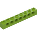 LEGO Lime Kloss 1 x 8 med Hål (3702)