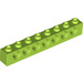 LEGO Limette Backstein 1 x 8 mit Löcher (3702)