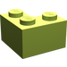 LEGO Lime Brick 2 x 2 Corner (2357)