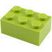 LEGO Lime Brick 2 x 3 (3002)