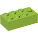 LEGO Lime Brick 2 x 4 Braille with E &quot;É&quot; (69552)
