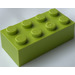 LEGO Limette Backstein Magnet - 2 x 4 (30160)