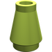 LEGO Lime Cone 1 x 1 without Top Groove