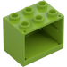 LEGO Lime Cupboard 2 x 3 x 2 with Recessed Studs (92410)