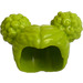 LEGO Lime Curly Hair with Middle Part and Two High Pigtail Buns (65579)