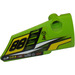 LEGO Lime Curved Panel 4 Right with &#039;88&#039;, Fuel Hole, Yellow and White Stripes Sticker (64391)