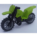 LEGO Limoen Dirt Bike met Zwart Chassis en Medium Stone Grijs Wielen
