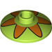 LEGO Citron Vert Dish 2 x 2 avec Orange Fleur (4740 / 23189)