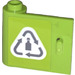 LEGO Lime Door 1 x 3 x 2 Left with Glass Waste Recycling Symbol Sticker with Hollow Hinge (92262)