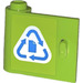 LEGO Lime Door 1 x 3 x 2 Left with Waste Paper Recycling Symbol Sticker with Hollow Hinge (92262)