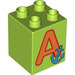 LEGO Limette Duplo Backstein 2 x 2 x 2 mit ein for Anchor (31110 / 92990)