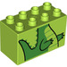 LEGO Lime Duplo Brick 2 x 4 x 2 with Dinosaur Body (31111)