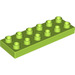 LEGO Lime Duplo Plate 2 x 6 (98233)