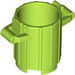 LEGO Lime Dustbin with 2 Lid Holders (2439)