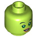 LEGO Lime Hera Syndulla Plain Head (Safety Stud) (3626 / 18458)