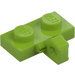 LEGO Lime Hinge Plate 1 x 2 with Vertical Locking Stub with Bottom Groove (44567)