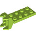 LEGO Limoen Scharnier Plaat 2 x 4 met Articulated Joint - Female (3640)