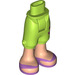LEGO Lime Hip with Long Shorts with Butterflies and Medium Lavender Sandals (18353 / 92819)