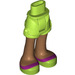 LEGO Lime Hofte med Rolled Opp Shorts med Magenta og Lime Sandals med tykt hengsel (11403 / 35556)