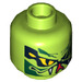 LEGO Lime Lasha Head (Safety Stud) (3626 / 99599)