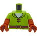 LEGO Limette Minifigur Torso Robin Kapuze mit Braun Gürtel (973 / 78568)