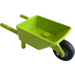LEGO Lime Minifigure Wheelbarrow with Dark Stone Wheel and Black Tire