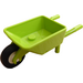 LEGO Lime Minifigure Wheelbarrow with White Wheel and Black Tire