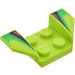 LEGO Limette Kotflügel Platte 2 x 2 mit Flared Rad Arches mit Strpes und Fade (41854)