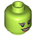 LEGO Lime Oola Head (Safety Stud) (3626 / 10786)