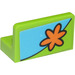 LEGO Lime Panel 1 x 2 x 1 with Orange Flower (Left) Sticker with Rounded Corners (4865)
