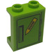 LEGO Limette Panel 1 x 2 x 2 mit &#039;RESCUE&#039; und Tür Griff Aufkleber mit Seitenstützen, Hohlbolzen (6268)
