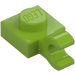 LEGO Lime Plate 1 x 1 with Horizontal Clip (Thick Open &#039;O&#039; Clip) (52738 / 61252)