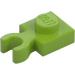 LEGO Lime Piastra 1 x 1 con Verticale Clip (Spessa &quot;O&quot; aperta) (44860 / 60897)