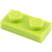 LEGO Citron vert assiette 1 x 2 (3023)