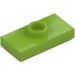 LEGO Lime Plate 1 x 2 with 1 Stud (with Groove and Bottom Stud Holder) (15573)