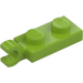 LEGO Lime Plate 1 x 2 med Horisontal klips på Ende (42923 / 63868)