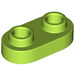 LEGO Lime Plate 1 x 2 with Rounded Ends and Open Studs (35480)