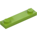 LEGO Lime Plate 1 x 4 with Two Studs without Groove (92593)