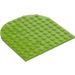 LEGO Limette Platte 10 x 10 Hälfte Kreis (80031)