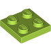 LEGO Lime Plate 2 x 2 (3022 / 94148)