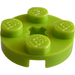 LEGO Lime Plate 2 x 2 Round with Axle Hole (4032)