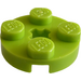 LEGO Limette Platte 2 x 2 Runden mit Achse Loch (mit &#039;+&#039; Achsloch) (4032)