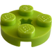 LEGO Limette Platte 2 x 2 Rund mit Achsloch (mit &#039;+&#039; Achsloch) (4032)